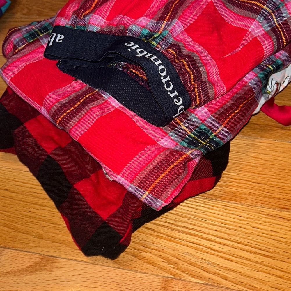 3 plaid christmas pajama bottoms